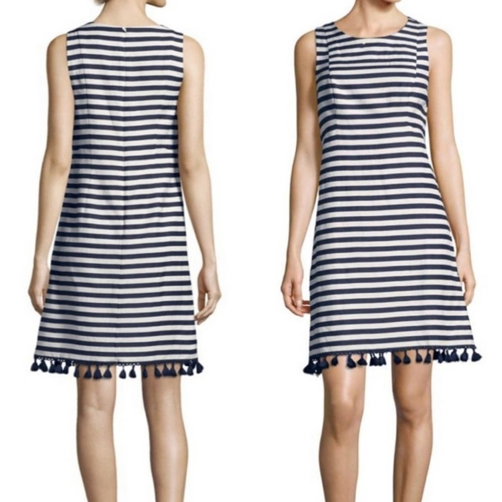 Eliza J Nautical Striped Linen Blend Sheath Dress